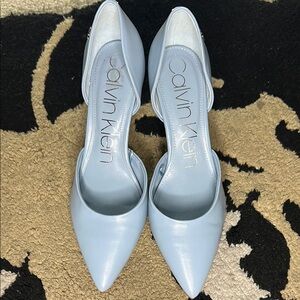Calvin Klein Baby Blue Pointed Toe Heels – Size 9M